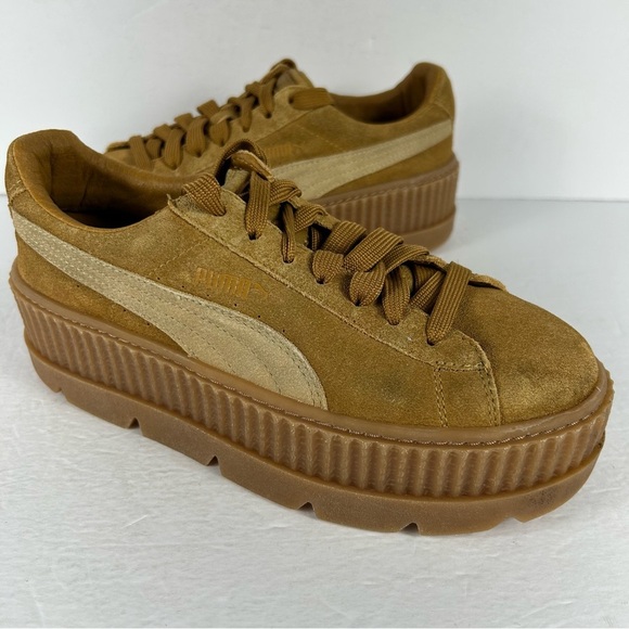 Puma x Fenty Women's Brown Platform Sneakers 👟 Size 8 - Picture 1 of 9